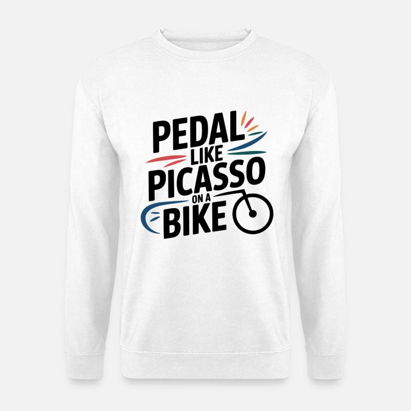 Künstlerischer Radfahrradprofi - Unisex Pullover - Weiß