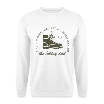 Wandern, Papa, der beste Wanderer, lustiges Vatertagsgeschenk - Unisex Pullover - Weiß - Vorne