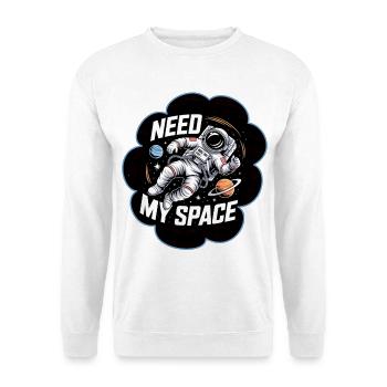 Need My Space Astronaut All - Unisex Pullover - Weiß - Vorne