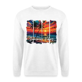 Graphique de citation amusante sur les ambiances estivales - Sweat-shirt Unisexe - blanc - Devant