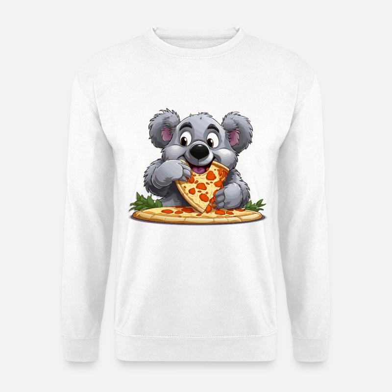 Pizza-Liebe Koala - Unisex Pullover - Weiß