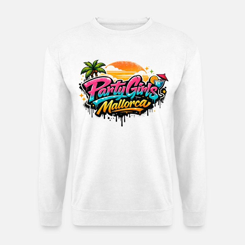 Mallorca Party Girls Graffiti - Unisex Pullover - Weiß
