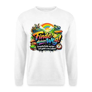 Finde deinen Weg – Grundschule - Unisex Pullover - Weiß - Vorne