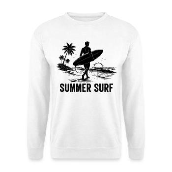 Enjoy the Summer Summer Surf In Blue Paradise - Unisex Pullover - Weiß - Vorne