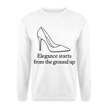 High Heel Line Art – Elegance Fashion Quote - Unisex Sweatshirt - white - Front