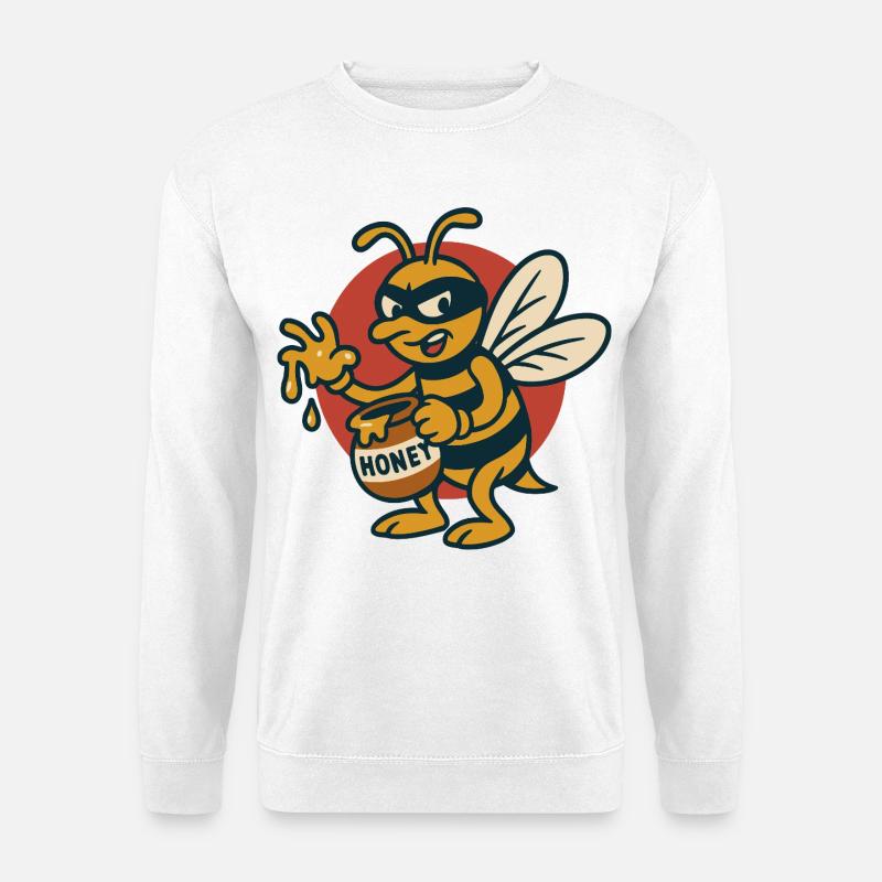 Imker-Banditen-Honigraub - Unisex Pullover - Weiß
