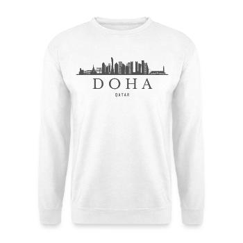 Doha Skyline, Doha Qatar - Unisex Sweatshirt - white - Front