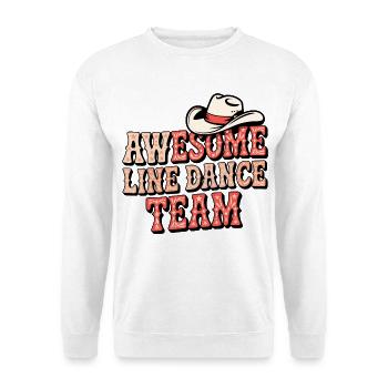 Awesome Line Dance Team - Unisex Pullover - Weiß - Vorne