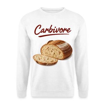 sourdough Bread Baking Carbivore Baker Local - Unisex Sweatshirt - white - Front