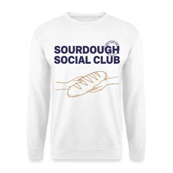 Sourdough Social Club Local Bread Baking Era - Unisex Sweatshirt - white - Front