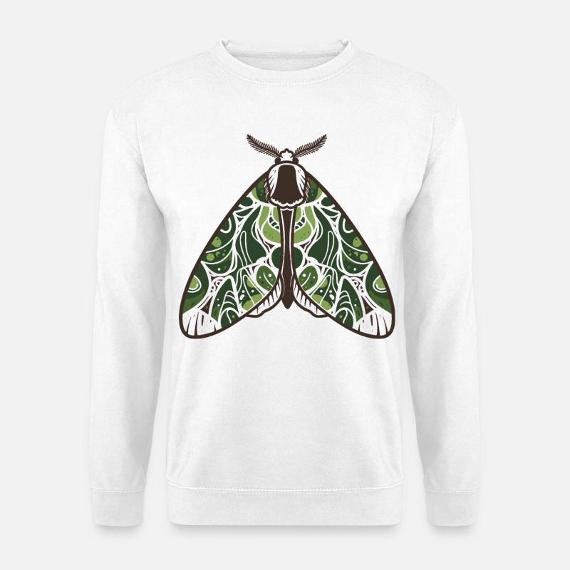 Verdant Leafwing Moth - Unisex Sweatshirt - white