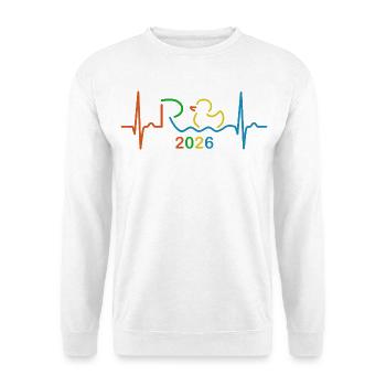 Bunte Rente 2026 - Ruhestand - Pension EKG Puls - Unisex Pullover - Weiß - Vorne