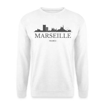 Marseille France, Marseille skyline - Unisex Sweatshirt - white - Front