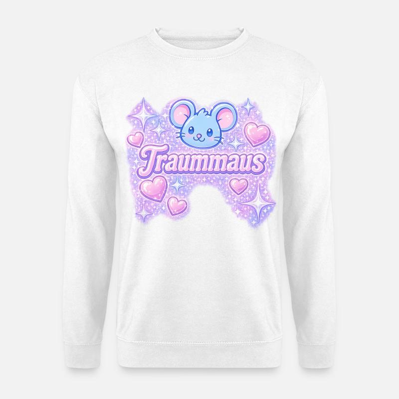 Dream mouse / design Y2K - Felpa unisex - bianco