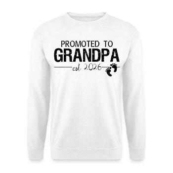Befördert zum Opa 2026 neues Opa-Geschenk - Unisex Pullover - Weiß - Vorne