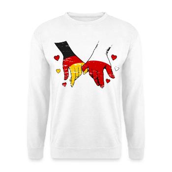 Germany Poland Flag Holding Hands - Unisex Sweatshirt - white - Front