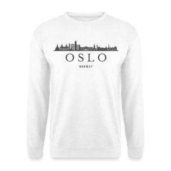 Oslo, Norvège, silhouette d’Oslo - Sweat-shirt Unisexe - blanc - Devant