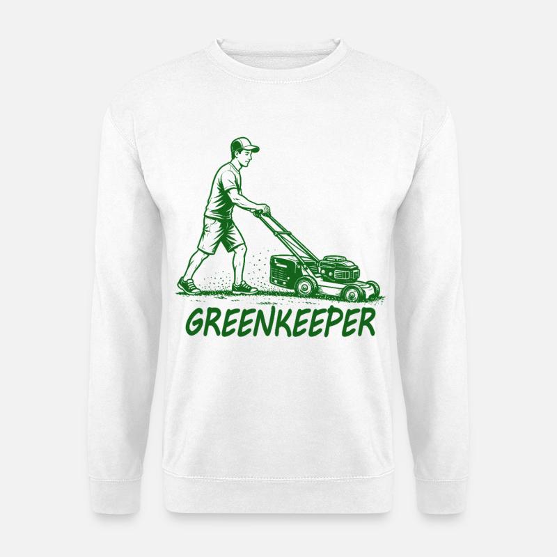 GREENKEEPER Leidenschaft Rasenpflege Garten - Unisex Pullover - Weiß