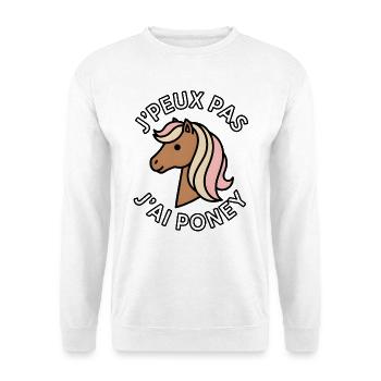 Unicorn Pastel Power Head - Unisex Sweatshirt - white - Front