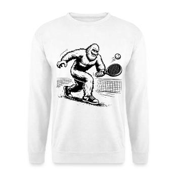 Bigfoot Sasquatch Padel Tennis Sportler - Unisex Pullover - Weiß - Vorne