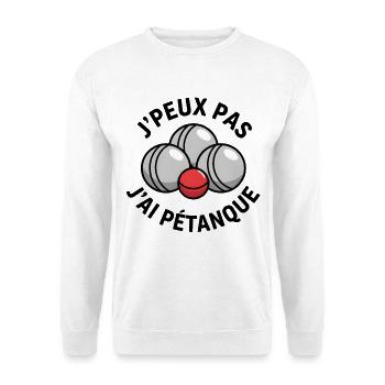 Jai Pétanque Boules Rire - Unisex Pullover - Weiß - Vorne