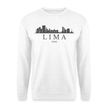 Lima, Peru, Limas Skyline - Unisex Pullover - Weiß - Vorne