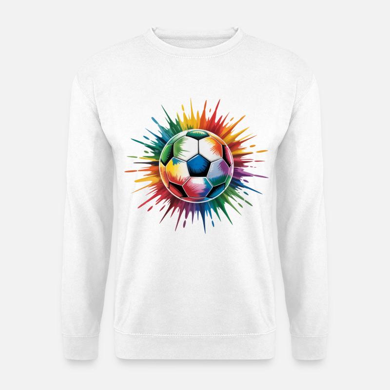 Fodboldbold Akvarel - Unisex sweater - hvid