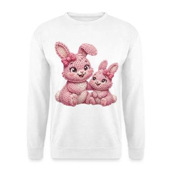 Hasen Kinder Hasenkinder - kleine große Schwester - Unisex Pullover - Weiß - Vorne