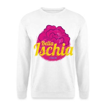 Ischia Oleander Italien Insel Vintage Souvenir - Unisex Pullover - Weiß - Vorne