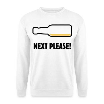Next Please! (Beer / Beer / POS 2C) - Unisex Sweatshirt - white - Front