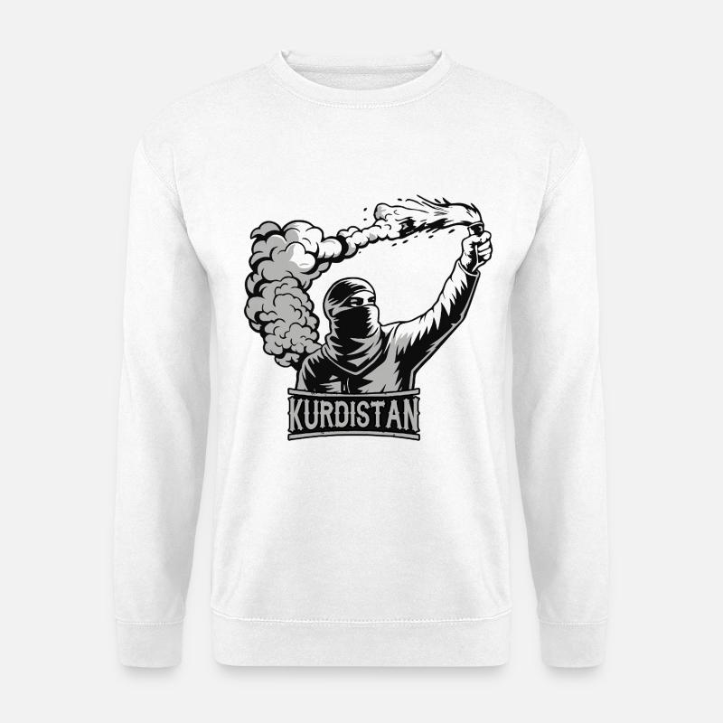 Kurdistan torch - Unisex Sweatshirt - white