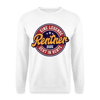 Rentner 2026 - Unisex Pullover - Weiß - Vorne