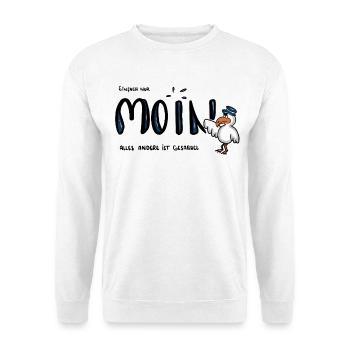 Moin Küstenseemöwe im Sailor-Style - Unisex Pullover - Weiß - Vorne