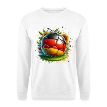 Deutschland Fussball Ball Landschaft - Unisex Pullover - Weiß - Vorne
