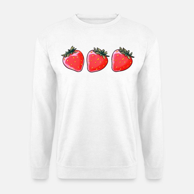 Niedliche Erdbeeren - Unisex Pullover - Weiß