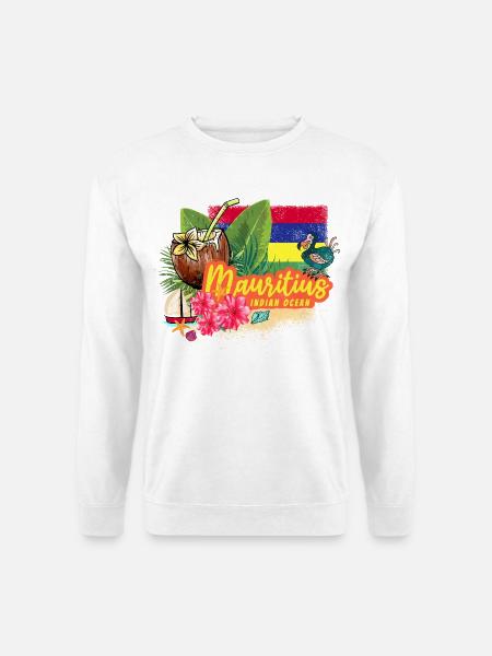 Mauritius Retro Indischer Ozean Dodo Souvenir - Unisex Pullover - Weiß