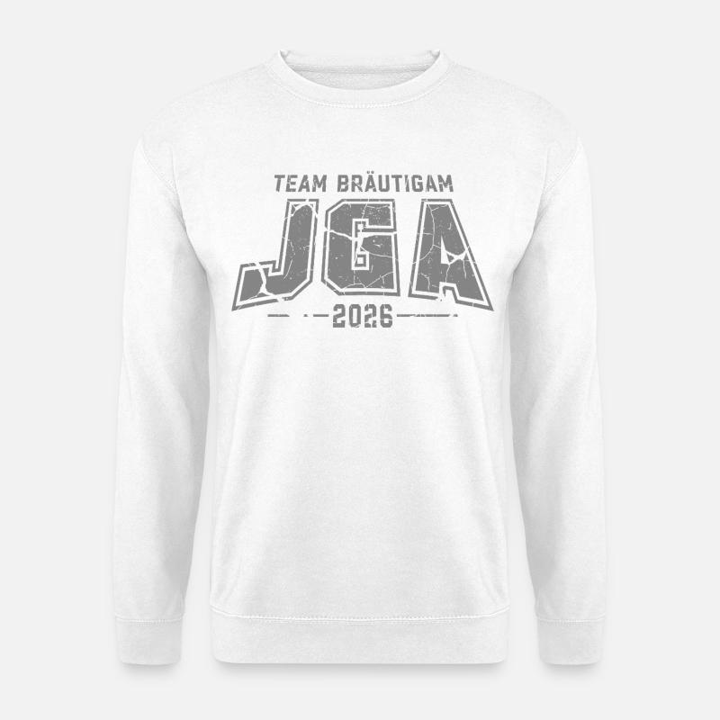Team Bräutigam JGA 2026 Junggesellenabschied - Unisex Pullover - Weiß