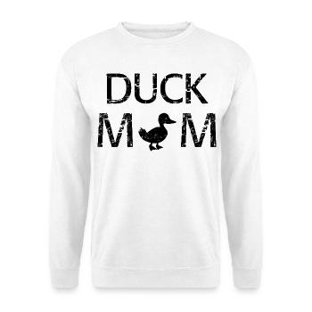 Duck Mom süßes lustiges Hemd - Unisex Pullover - Weiß - Vorne