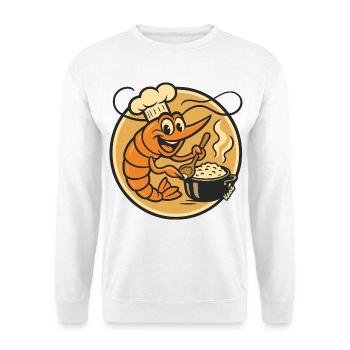 Lobster Chef Cartoon Pot - Unisex Sweatshirt - white - Front