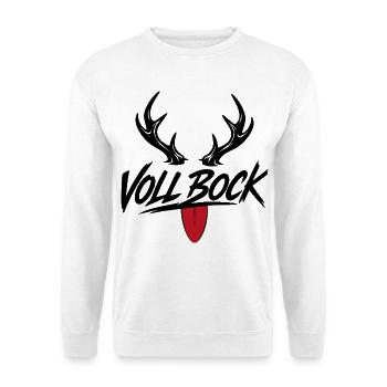 VOLL BOCK - Unisex Pullover - Weiß - Vorne