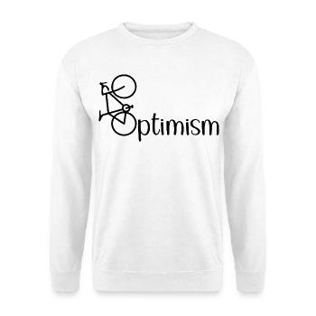 Cycliste Optimism - Sweat-shirt Unisexe - blanc - Devant