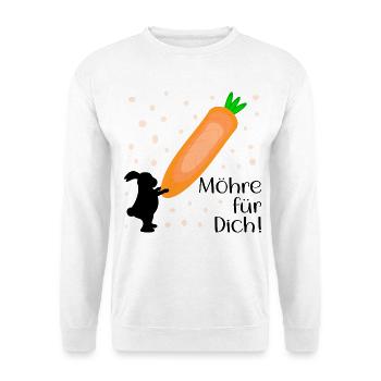 Karotte Möhre Osterhase - Unisex Pullover - Weiß - Vorne