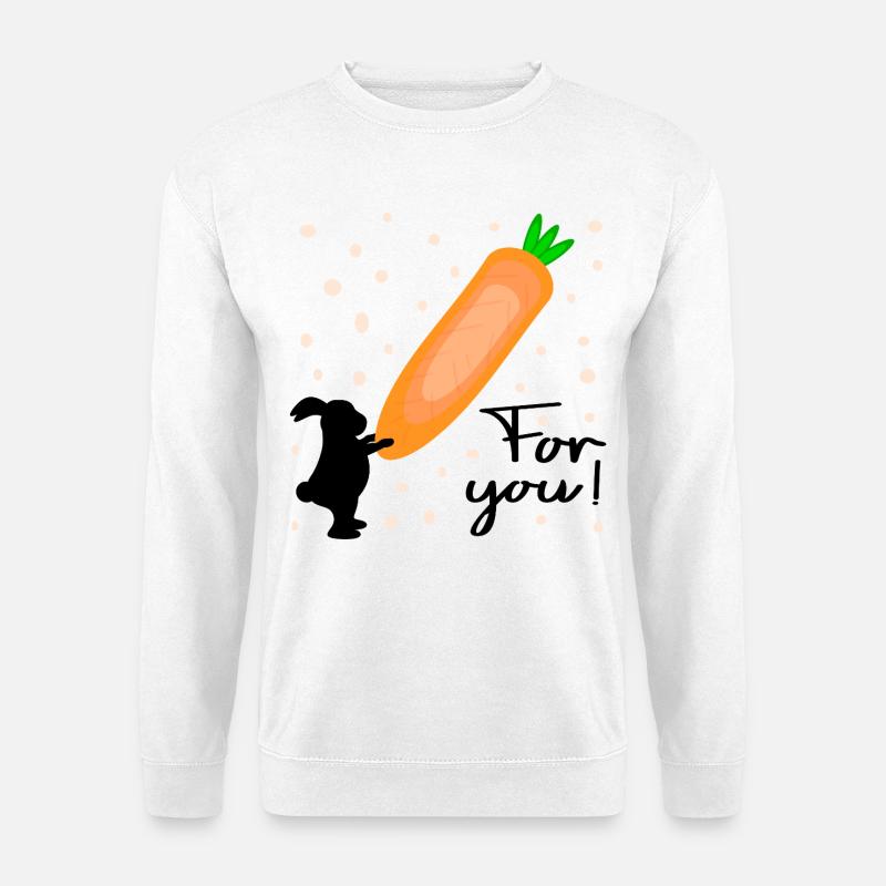 Osterhasen-Karotte - Unisex Pullover - Weiß