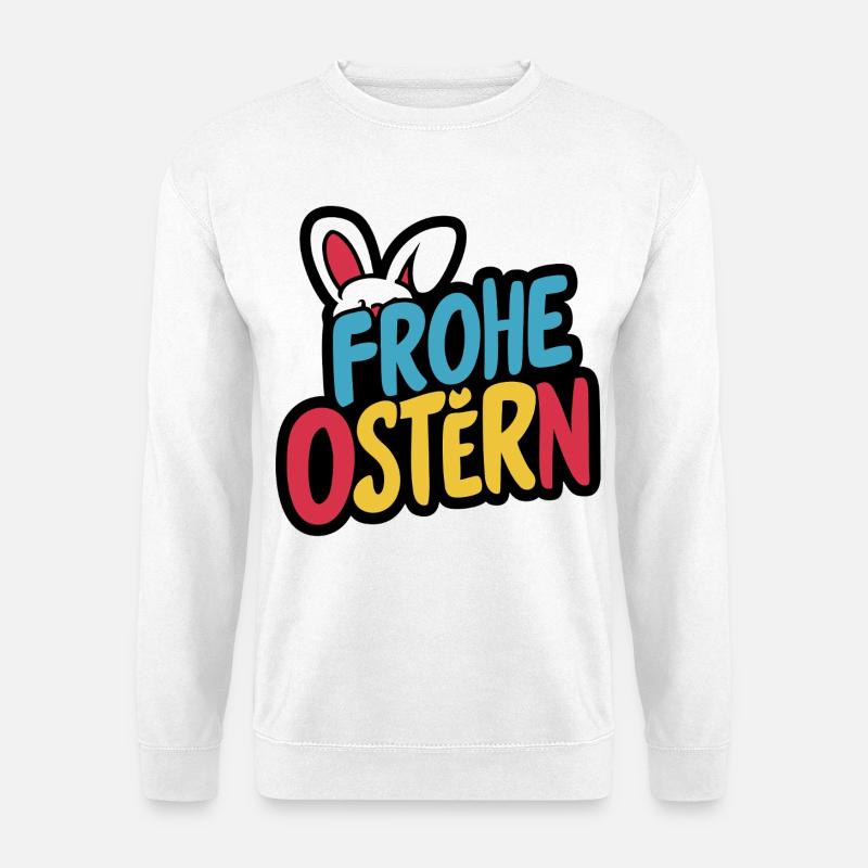 Frohe Ostern Hase - Unisex Pullover - Weiß