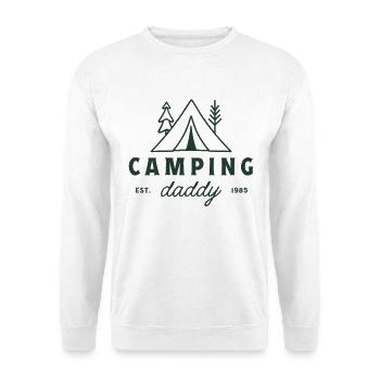 Camping Papa Papa Camper Vater Waldliebhaber Grün - Unisex Pullover - Weiß - Vorne