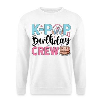 K-Pop Birthday Crew - Unisex Sweatshirt - white - Front