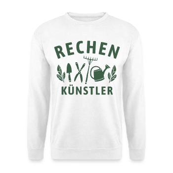 Rechen Künstler - Retro Gärtner Natur - Unisex Pullover - Weiß - Vorne