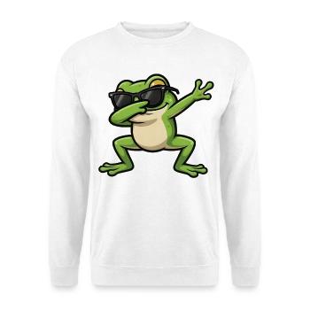 Grenouille à tamponner - Sweat-shirt Unisexe - blanc - Devant