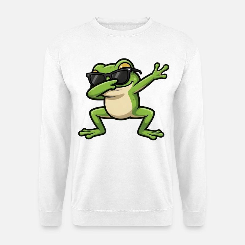 Dabbing Frog - Unisex Sweatshirt - white