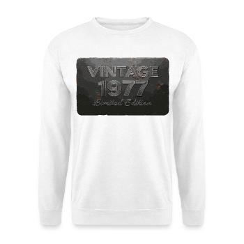Vintage 1977 Limited Edition Birthday Retro - Unisex Sweatshirt - white - Front